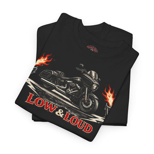 Low & Loud Motorrad T-Shirt - Bagger & Cruiser Biker Shirt | Dead Mile Supply