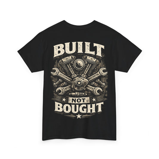 Built Not Bought T-Shirt - Schrauber & Custom Bike Shirt | Dead Mile Supply