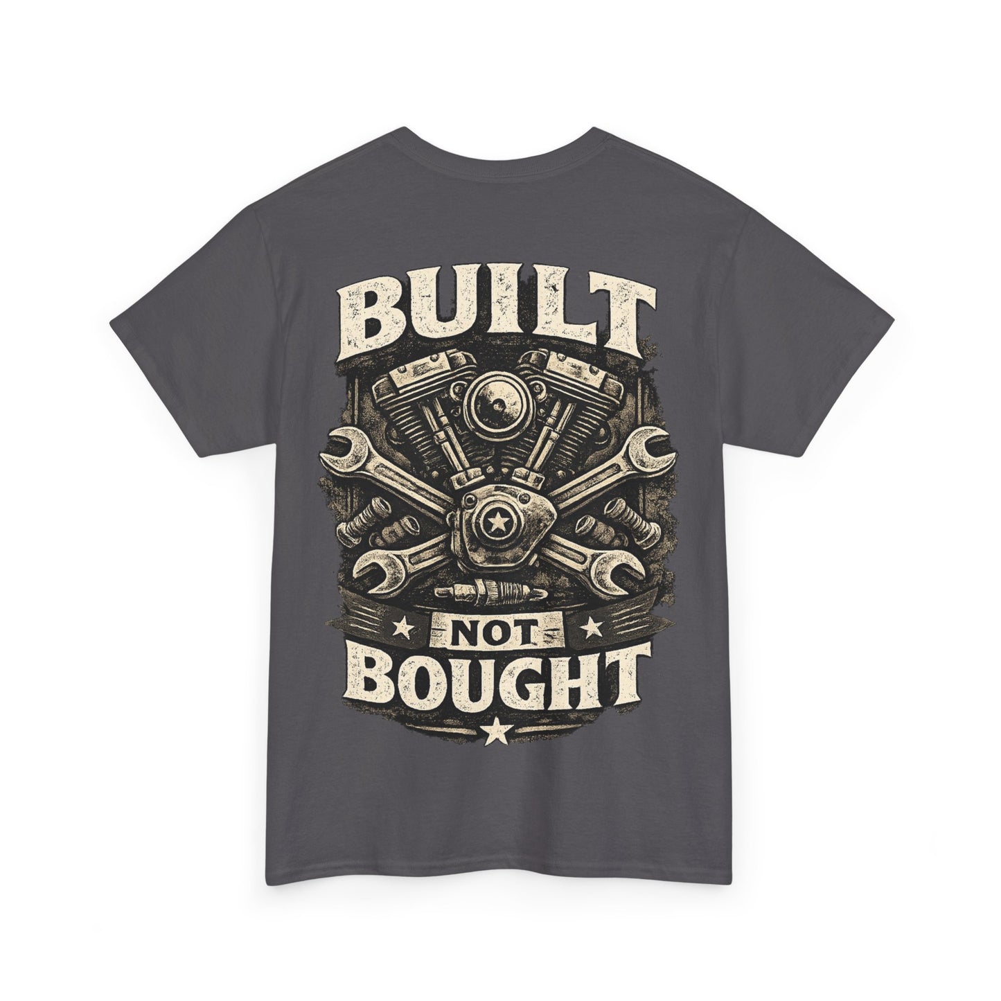 Built Not Bought T-Shirt - Schrauber & Custom Bike Shirt | Dead Mile Supply