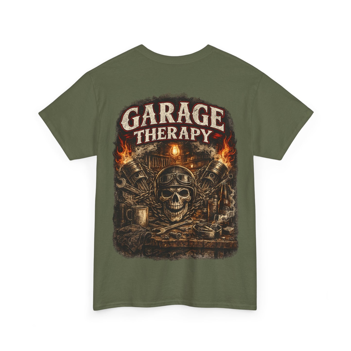 Garage Therapy T-Shirt - Werkstatt & Motorrad Biker Shirt | Dead Mile Supply