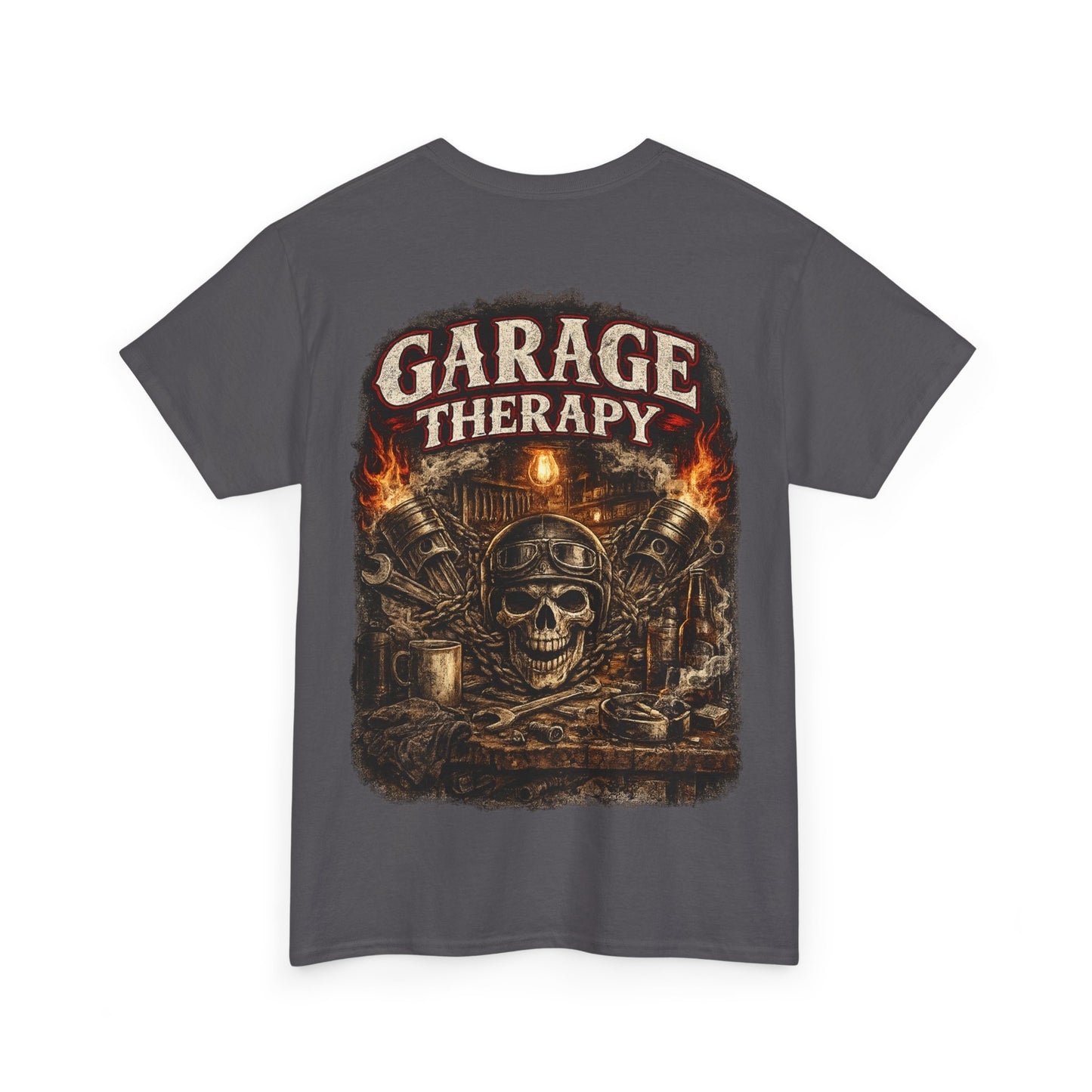 Garage Therapy T-Shirt - Werkstatt & Motorrad Biker Shirt | Dead Mile Supply