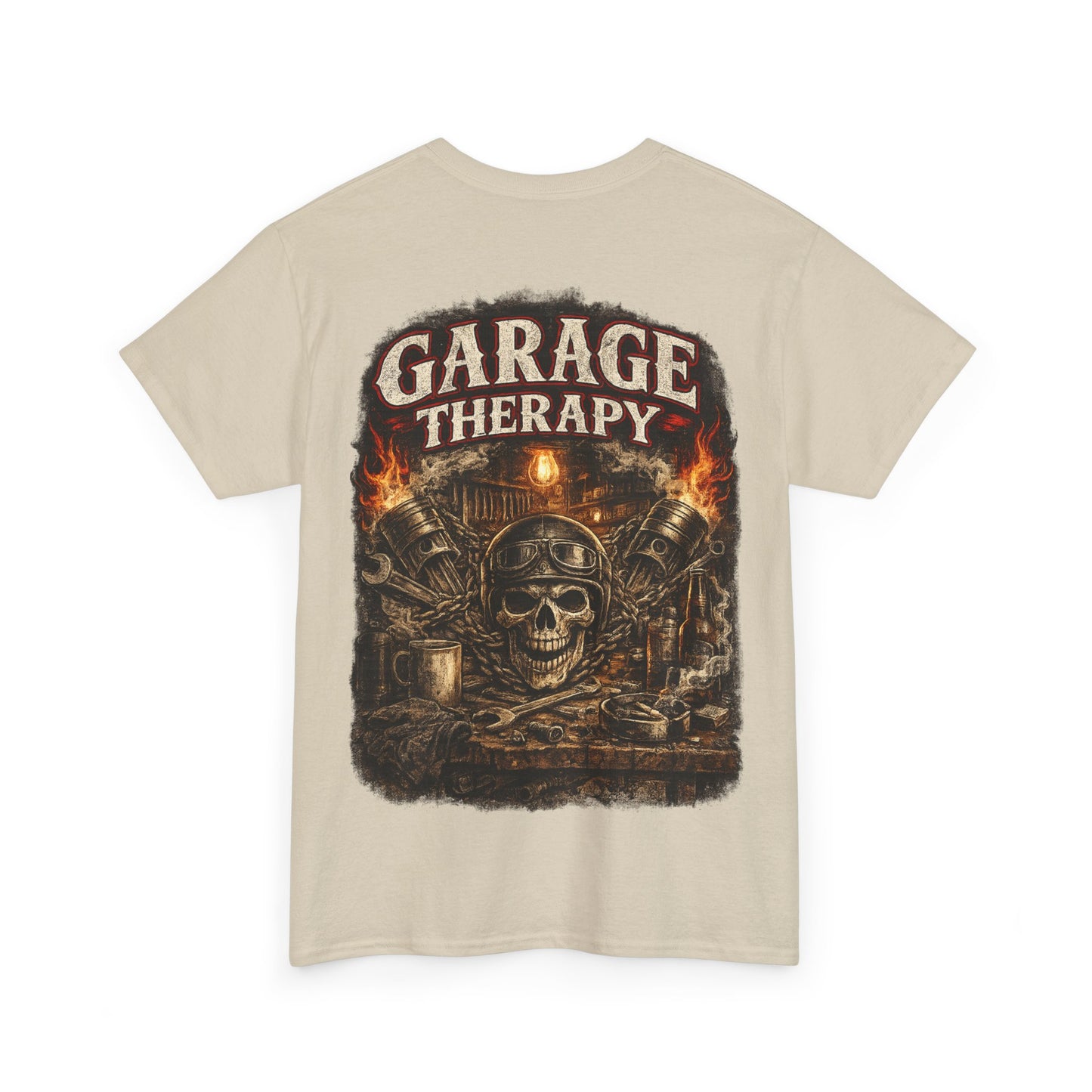 Garage Therapy T-Shirt - Werkstatt & Motorrad Biker Shirt | Dead Mile Supply