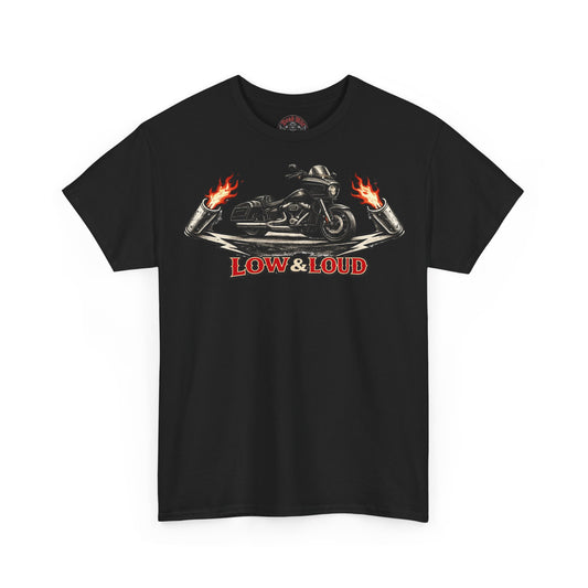 Low & Loud Motorrad T-Shirt - Bagger & Cruiser Biker Shirt | Dead Mile Supply